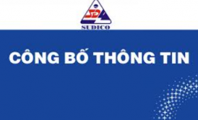 SUDICO công bố thông tin thay đổi Giấy phép đăng ký kinh doanh